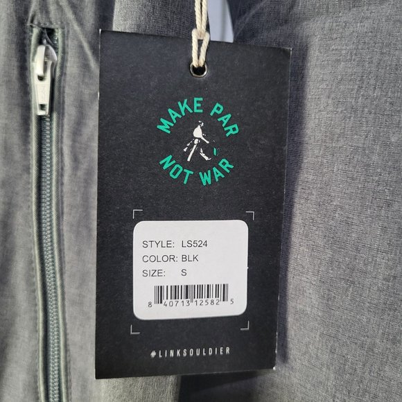 Linksoul Men's Small Black Morris Full-Zip Windbreaker Golf LS524 Athleisure - Picture 5 of 9